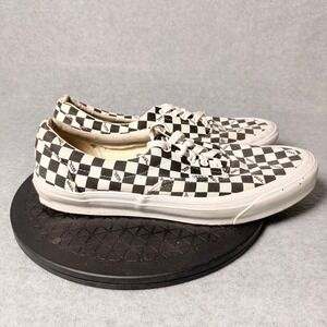 Vans Era Vault LX Checkerboard Logo Black White Skate Shoes Mens 13 721356